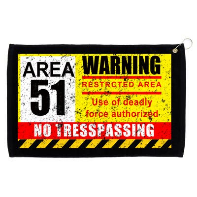 Restricted Area 51 No Trespassing Funny Grommeted Golf Towel