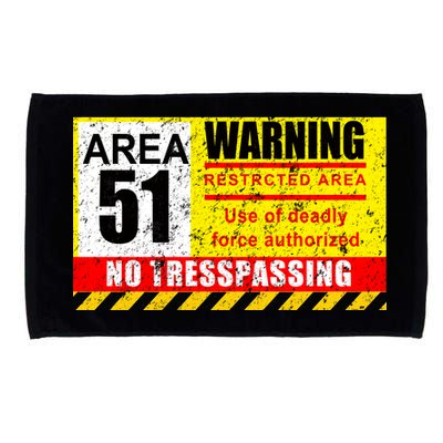 Restricted Area 51 No Trespassing Funny Microfiber Hand Towel