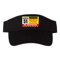 Restricted Area 51 No Trespassing Funny Valucap Bio-Washed Visor