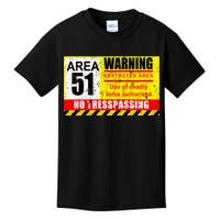 Restricted Area 51 No Trespassing Funny Kids T-Shirt