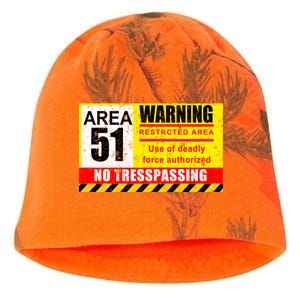 Restricted Area 51 No Trespassing Funny Kati - Camo Knit Beanie