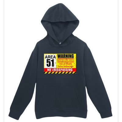 Restricted Area 51 No Trespassing Funny Urban Pullover Hoodie