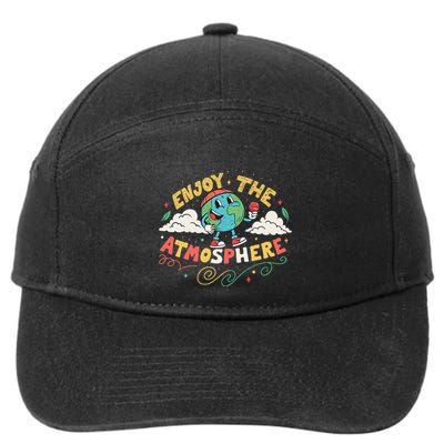Retro Enjoy The Atmosphere Funny Earth Day 7-Panel Snapback Hat