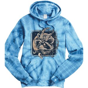 Raccoon Evil Third Eye Witchy Halloween Goth Racoon Tie Dye Hoodie