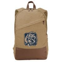 Raccoon Evil Third Eye Witchy Halloween Goth Racoon Cotton Canvas Backpack