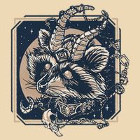 Raccoon Evil Third Eye Witchy Halloween Goth Racoon Zip Tote Bag