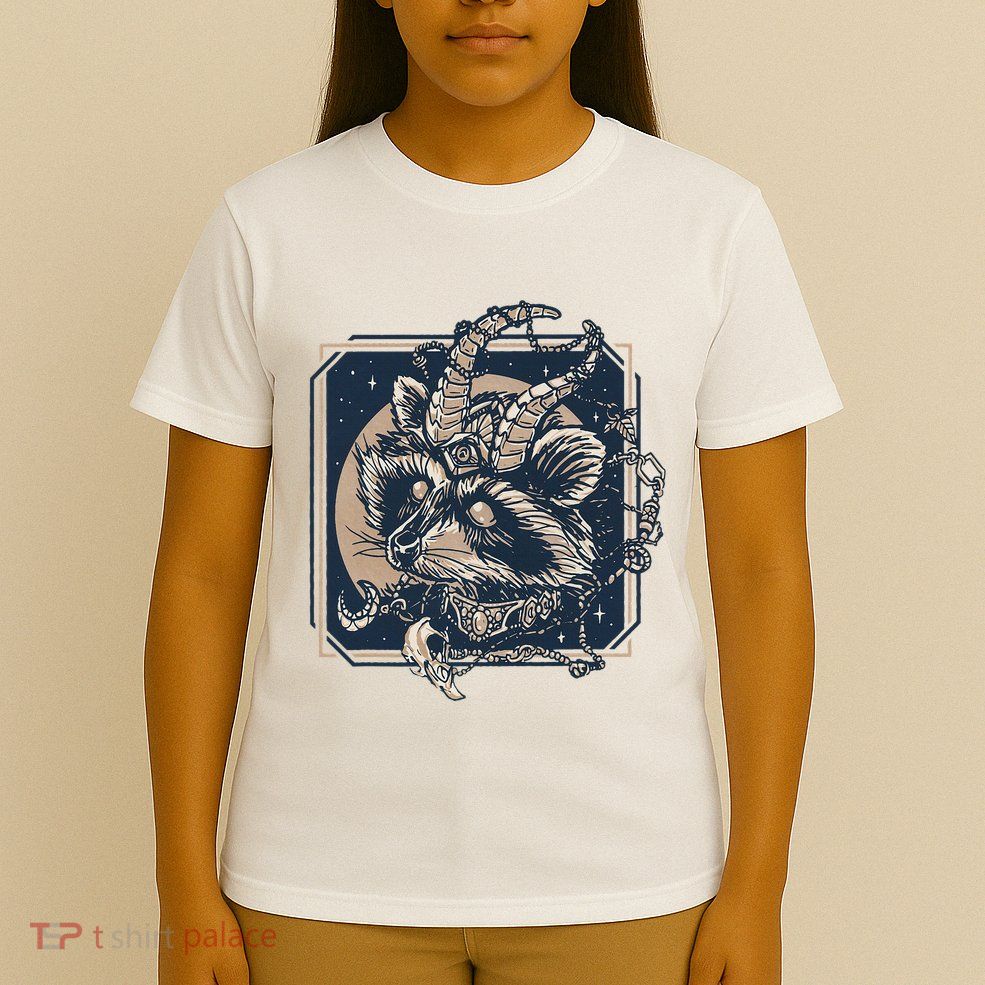 Raccoon Evil Third Eye Witchy Halloween Goth Racoon T-Shirt