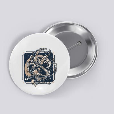 Raccoon Evil Third Eye Witchy Halloween Goth Racoon Button