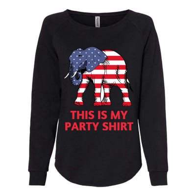 Republican Elephant This Is My Party Womens California Wash Sweatshirt