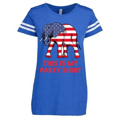 Republican Elephant This Is My Party Enza Ladies Jersey Football T-Shirt