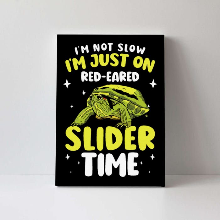 Red Eared Turtle Red Eared Funny Red Eared Slider Turtle Canvas