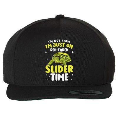 Red Eared Turtle Red Eared Funny Red Eared Slider Turtle Wool Snapback Cap