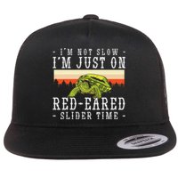 Red Eared Turtle Red Eared Funny Red Eared Slider Turtle Flat Bill Trucker Hat