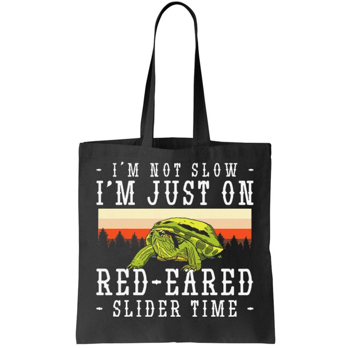 Red Eared Turtle Red Eared Funny Red Eared Slider Turtle Tote Bag