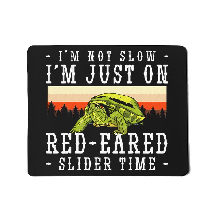 Red Eared Turtle Red Eared Funny Red Eared Slider Turtle Mousepad