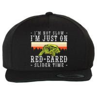 Red Eared Turtle Red Eared Funny Red Eared Slider Turtle Wool Snapback Cap