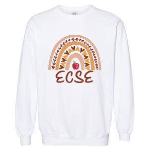 Rainbow Ecse Team Back To School Appreciation Fall Garment-Dyed Sweatshirt