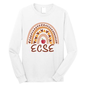 Rainbow Ecse Team Back To School Appreciation Fall Long Sleeve Shirt