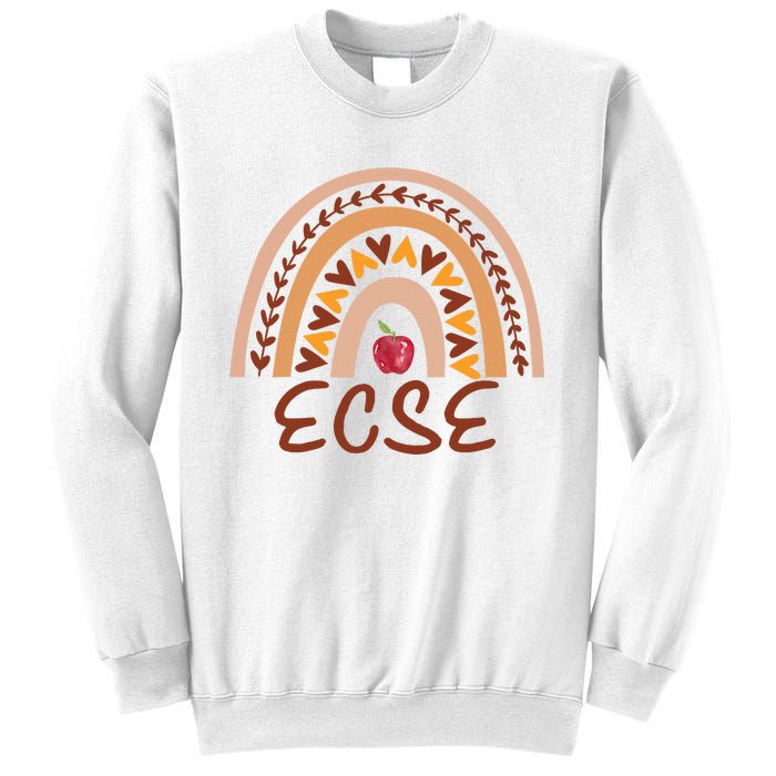 Rainbow Ecse Team Back To School Appreciation Fall Sweatshirt