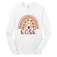 Rainbow Ecse Team Back To School Appreciation Fall Tall Long Sleeve T-Shirt