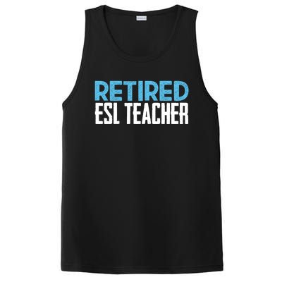 Retired Esl Teacher Celebrating Retiret Funny Gift PosiCharge Competitor Tank