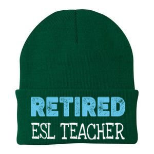 Retired Esl Teacher Funny Gift Funny Retiret Gift Knit Cap Winter Beanie