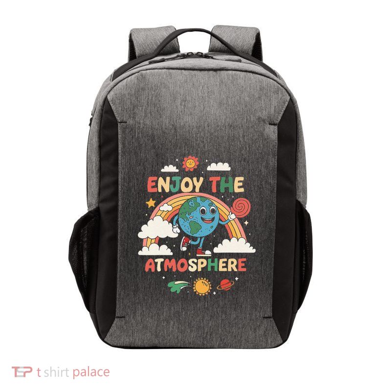 Retro Enjoy The Atmosphere Funny Earth Day Vector Backpack