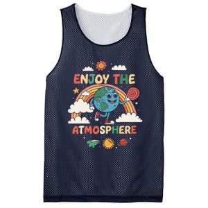 Retro Enjoy The Atmosphere Funny Earth Day Mesh Reversible Basketball Jersey Tank