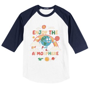 Retro Enjoy The Atmosphere Funny Earth Day Baseball Sleeve Shirt