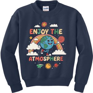 Retro Enjoy The Atmosphere Funny Earth Day Kids Sweatshirt