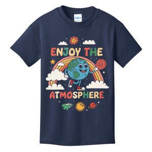 Retro Enjoy The Atmosphere Funny Earth Day Kids T-Shirt