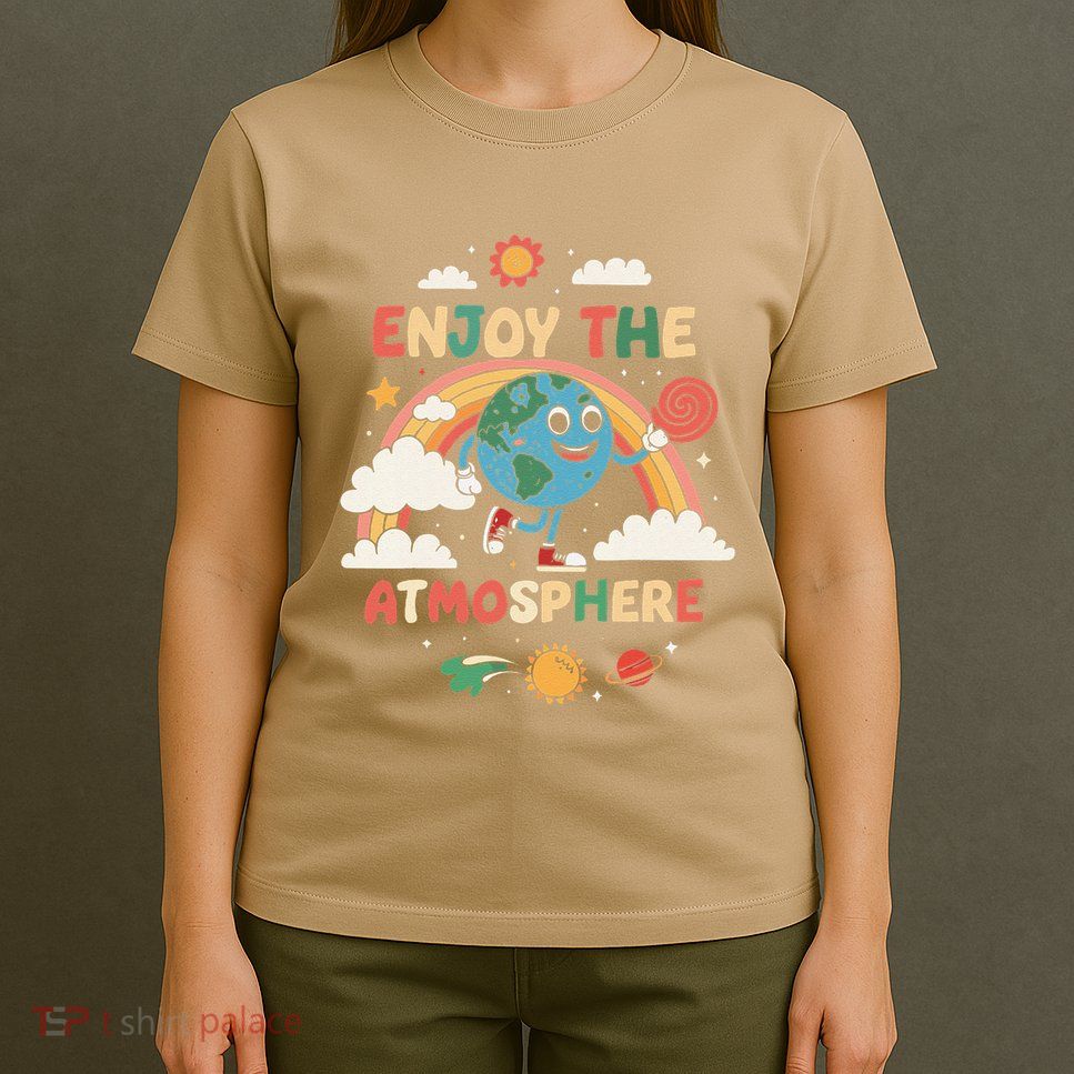 Retro Enjoy The Atmosphere Funny Earth Day T-Shirt