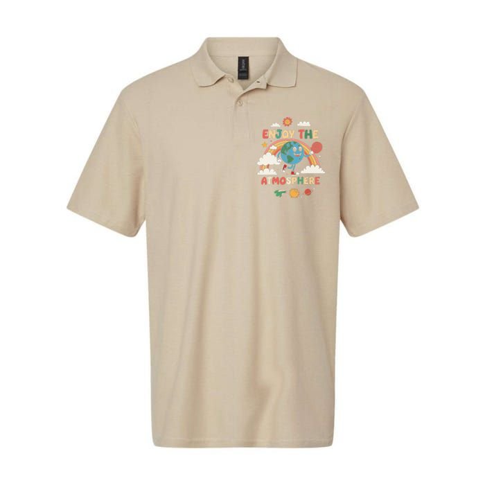 Retro Enjoy The Atmosphere Funny Earth Day Softstyle Adult Sport Polo