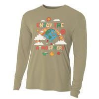 Retro Enjoy The Atmosphere Funny Earth Day Cooling Performance Long Sleeve Crew