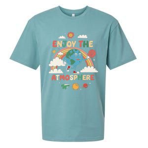 Retro Enjoy The Atmosphere Funny Earth Day Sueded Cloud Jersey T-Shirt