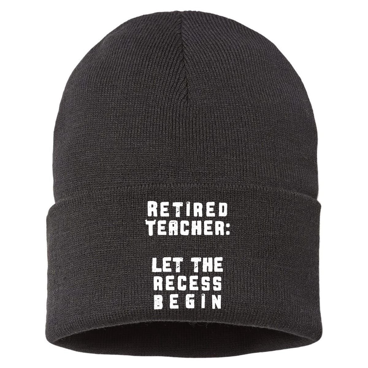 Retied Teacher Let The Recess Begin Sustainable Knit Beanie