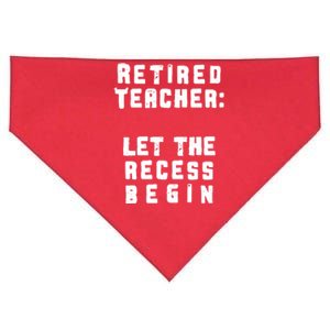 Retied Teacher Let The Recess Begin USA-Made Doggie Bandana