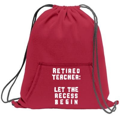 Retied Teacher Let The Recess Begin Sweatshirt Cinch Pack Bag