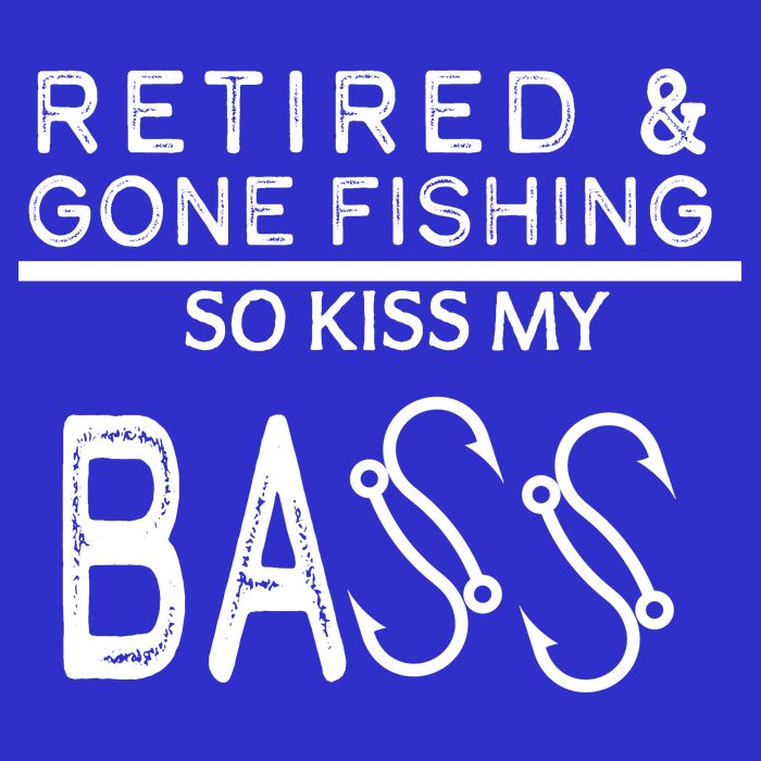 Retired And Gone Fishing Kiss My Bass Funny 16 in Basic Backpack