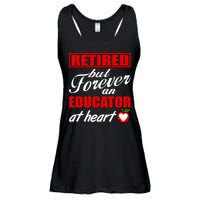 Retired But Forever An Educator At Heart Ladies Essential Flowy Tank