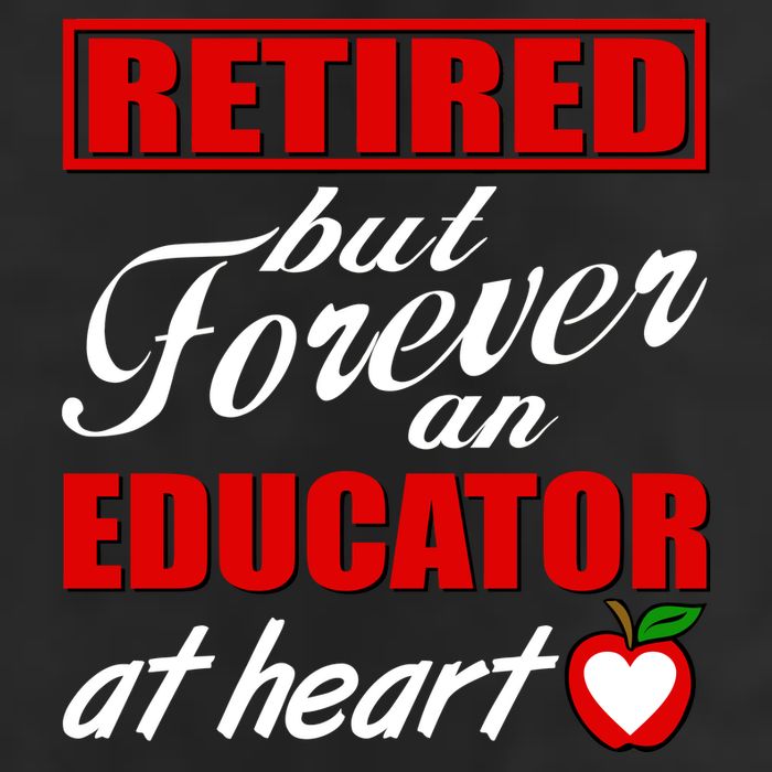 Retired But Forever An Educator At Heart Crop Fleece Hoodie