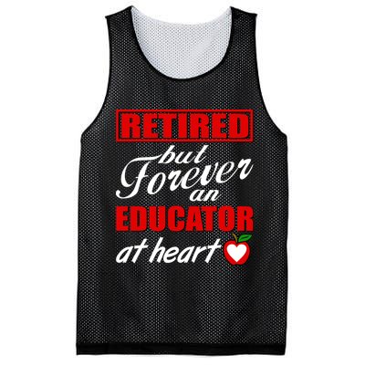 Retired But Forever An Educator At Heart Mesh Reversible Basketball Jersey Tank