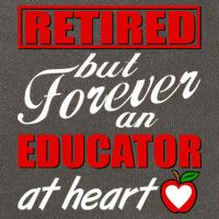 Retired But Forever An Educator At Heart Cotton Canvas Backpack