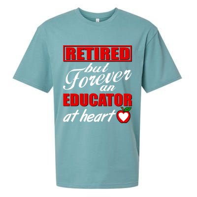 Retired But Forever An Educator At Heart Sueded Cloud Jersey T-Shirt