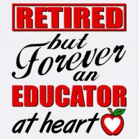 Retired But Forever An Educator At Heart Garment-Dyed Sweatshirt
