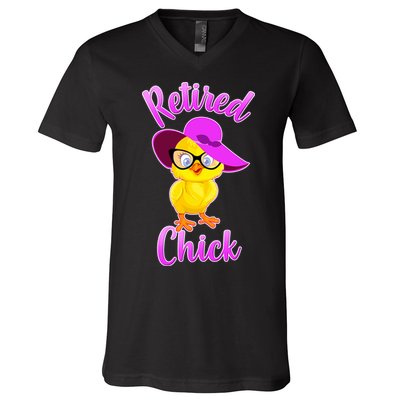 Retired Chick V-Neck T-Shirt