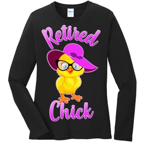 Retired Chick Ladies Long Sleeve Shirt