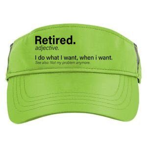 Retired Definition Adult Drive Performance Visor