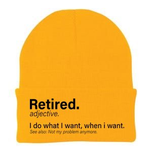 Retired Definition Knit Cap Winter Beanie