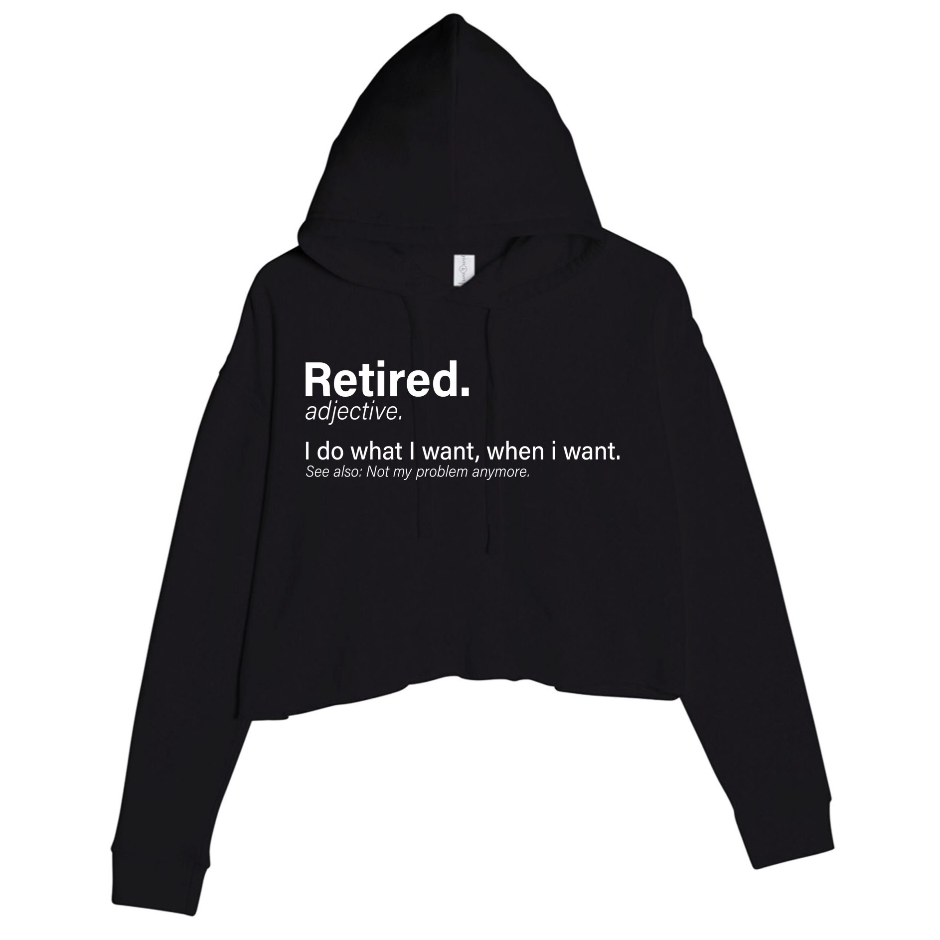 Retired Definition Crop Fleece Hoodie